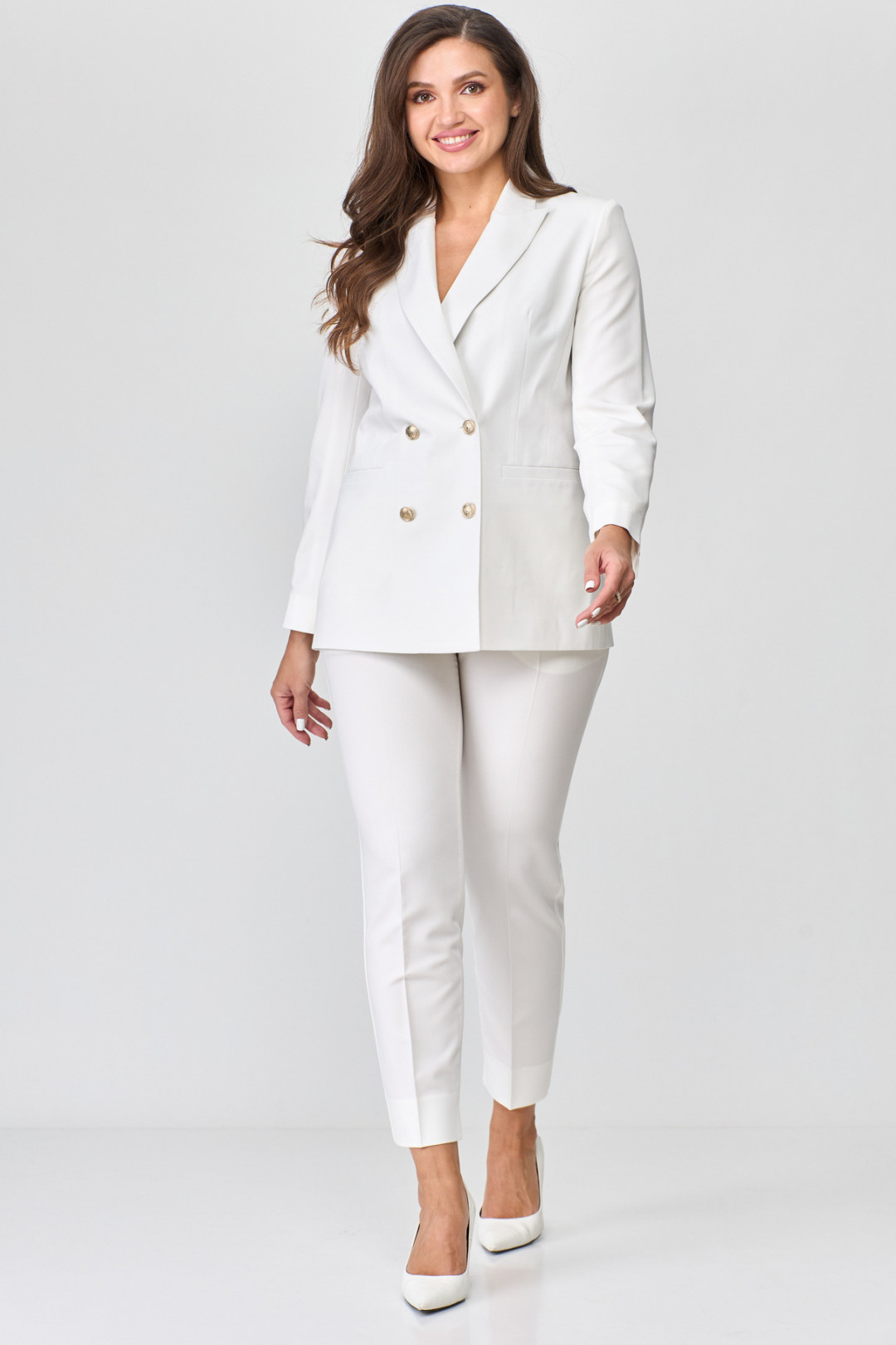 Костюм БелЭльСтиль 724+595 бело-молочный - фото 1